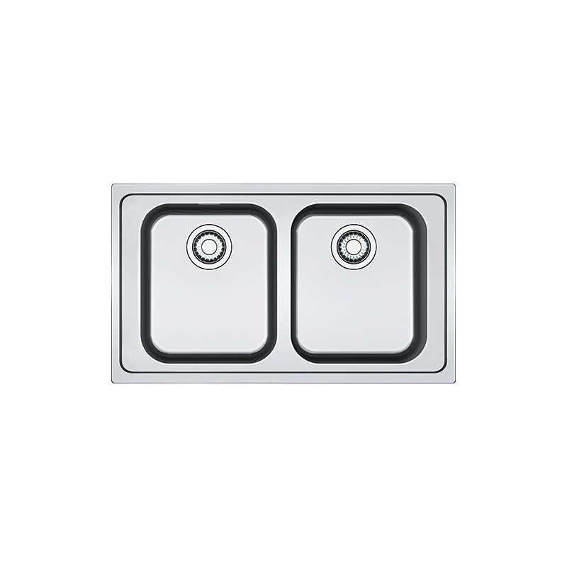 Franke: Fregadero doble Smart SRX 620-86 101.0356.666, acero satinado, 86 x 50 cm