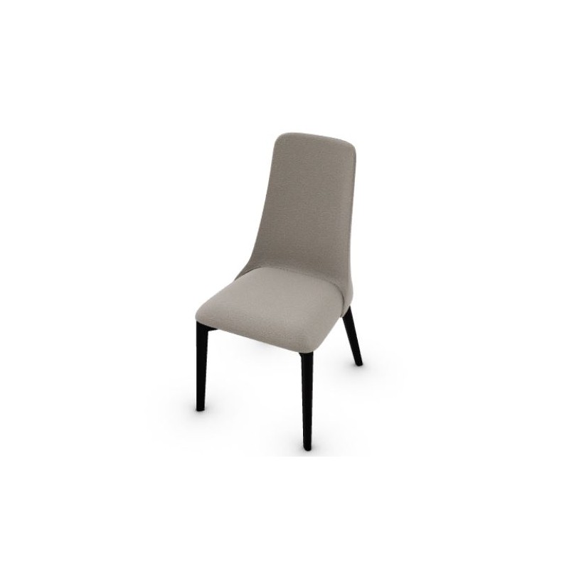 CS1423000132A0400000030 Silla Calligaris OUTLET Etoile CS1423 con estructura de haya grafito P132 y asiento de tela gris paloma A04 Denver