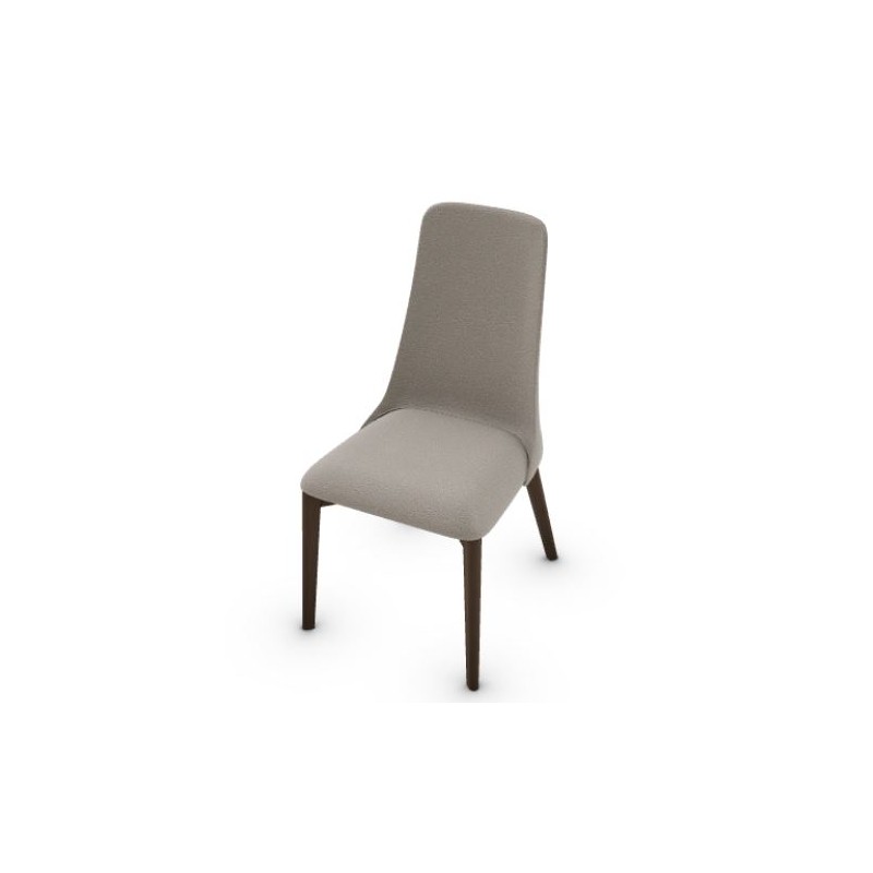CS1423000012A0400000030 Silla Calligaris OUTLET Etoile CS1423 con estructura de fresno ahumado P12 y asiento de tela gris paloma A04 Denver
