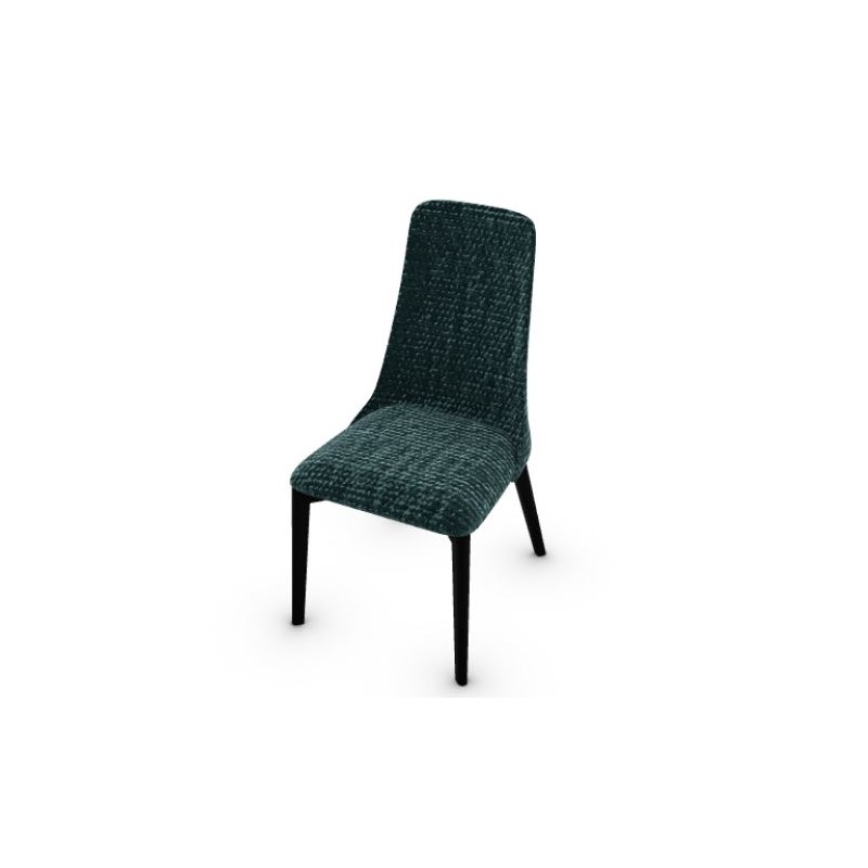 CS1423000132S2M00000030 Calligaris OUTLET Etoile CS1423-MTO chair with P132 graphite beech frame and S2M Bergen teal fabric seat