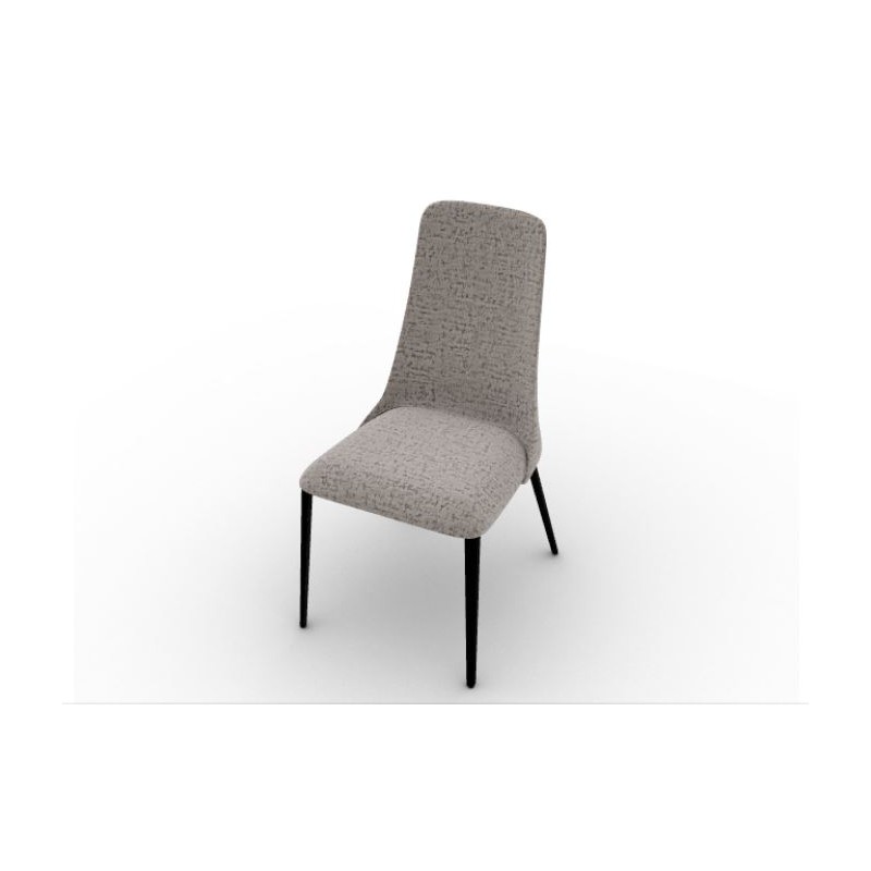 CS1424000077A0200000030 Silla Calligaris OUTLET Etoile CS1424 con estructura de metal cromado P77 y asiento de tela color arena A02 Denver