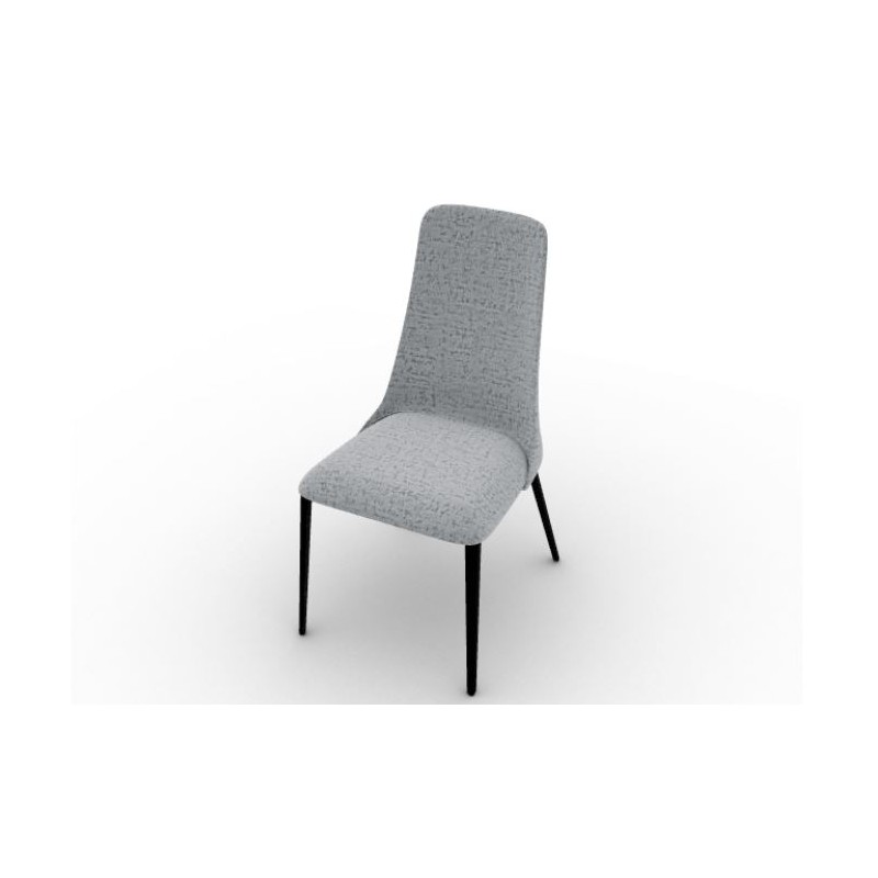 CS1424000077A0300000030 Silla Calligaris OUTLET Etoile CS1424 con estructura de metal cromado P77 y asiento de tela de cuerda Denver A03