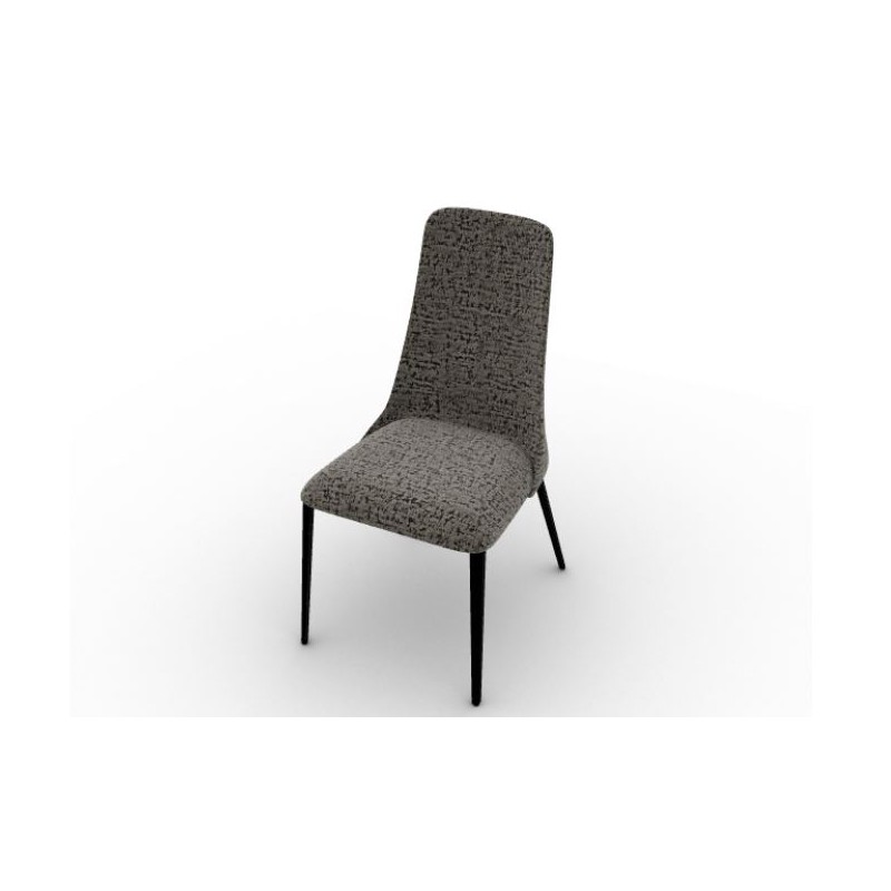 CS1424000077A0400000030 Silla Calligaris OUTLET Etoile CS1424 con estructura de metal cromado P77 y asiento de tela gris paloma A04 Denver