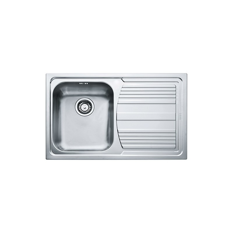  Franke Sink one bowl with drainer on the right Logica Line LLX 611 101.0085.772 satin stainless steel finish 79x50 cm