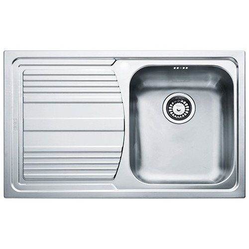Franke: Fregadero de un solo seno con escurridor a la izquierda Logica Line LLL 611 101.0086.233 dekor finish 79x50 cm