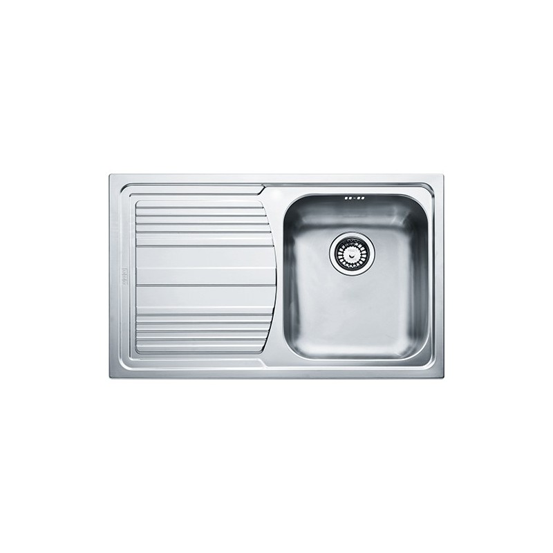  Franke: Single bowl sink with drainer on the left Logica Line LLL 611 101.0086.233 dekor finish 79x50 cm