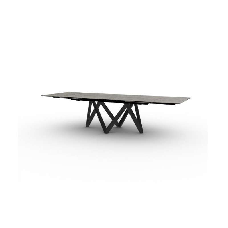 CS411101101C01515L0000D Calligaris OUTLET Cartesio CS4111-R 160 MTO extendable table - P15L ash base and P1C ceramic top 160x90cm