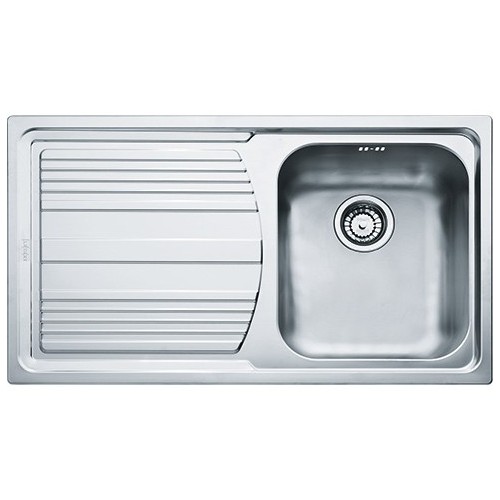 Franke: Lavello una vasca con gocciolatoio a sinistra Logica Line LLL 611-L 101.0086.240 finitura dekor da 86x50 cm