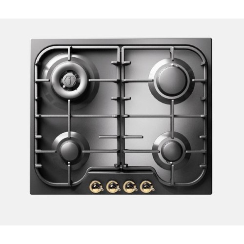 Plaque de cuisson à gaz Ilve Nostalgie HCB60CN 58 cm inox/chrome