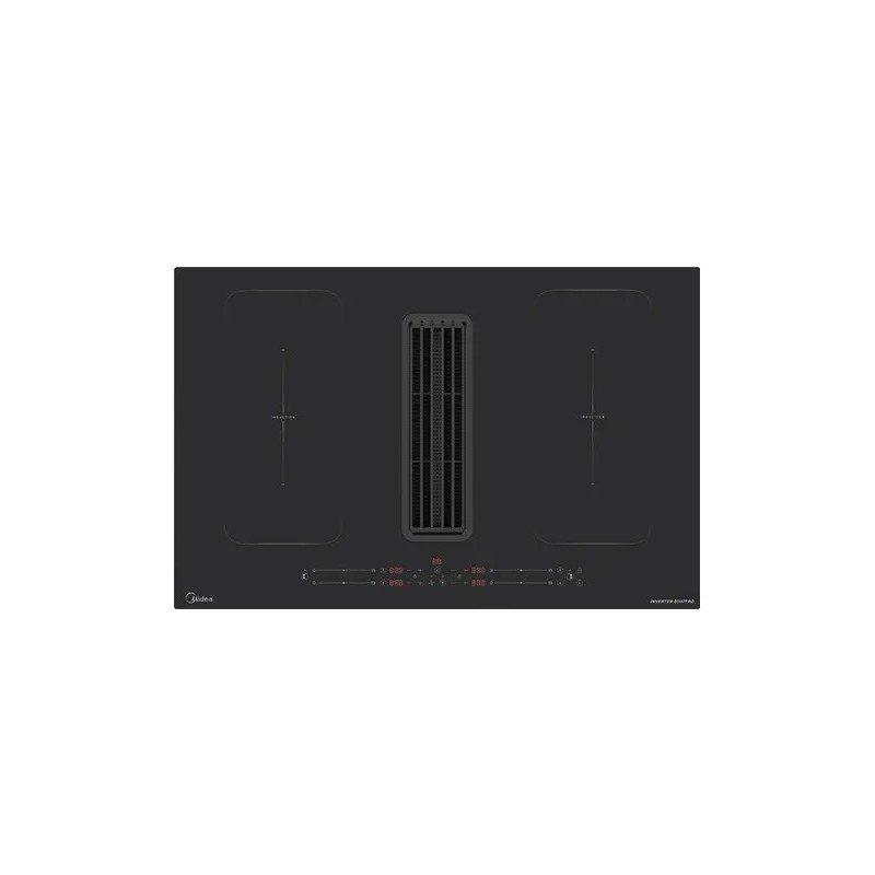 MIH740Y038B Placa de inducción vitrocerámica negra Midea Comfee MIH740Y038B de 80 cm con campana integrada