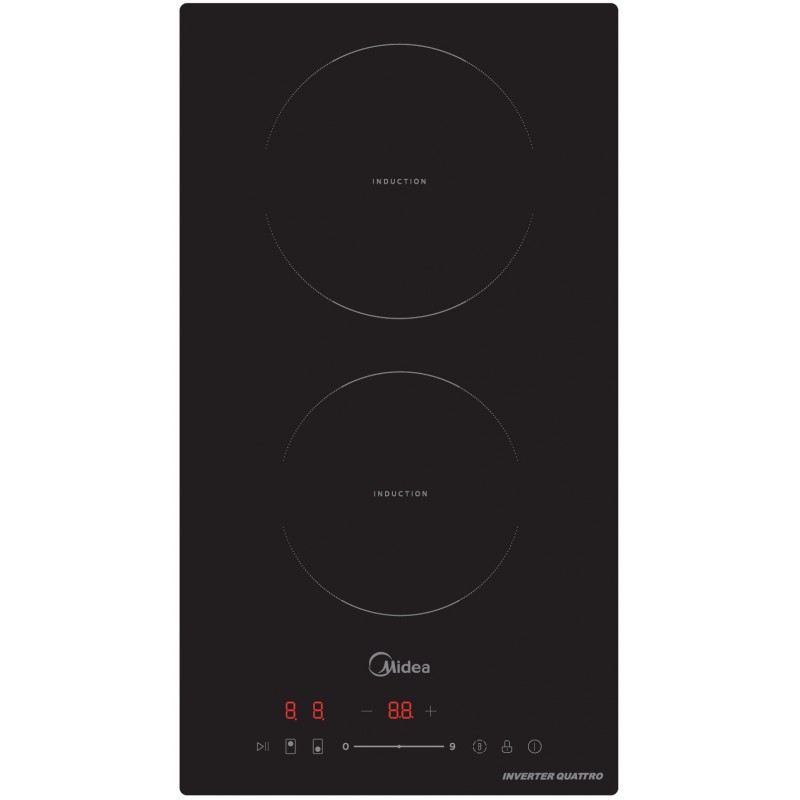 MIH350D157K0 Plaque de cuisson à induction Midea Comfee MIH350D157K0 29 cm en vitrocéramique noire, type Domino