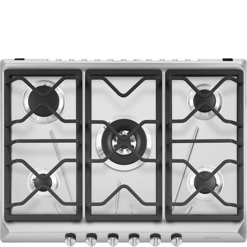SRV576O Plaque de cuisson à gaz Smeg SRV576O 70 cm finition inox