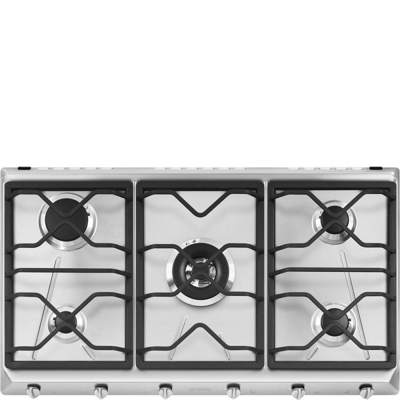 SRV596O Plaque de cuisson à gaz Smeg SRV596O 90 cm finition inox