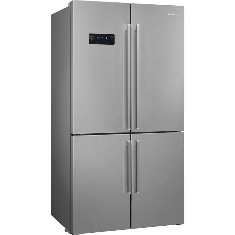 FQ60XDAIE Réfrigérateur Smeg FQ60XDAIE 91 cm, pose libre, 4 portes côte à côte, finition inox