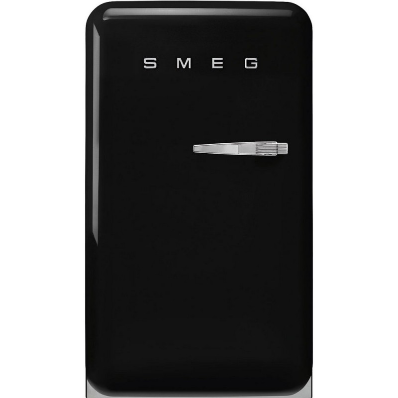 FAB10HLBL6 Réfrigérateur Smeg FAB10HLBL6 55 cm, pose libre, une porte, ouverture à gauche, finition noire