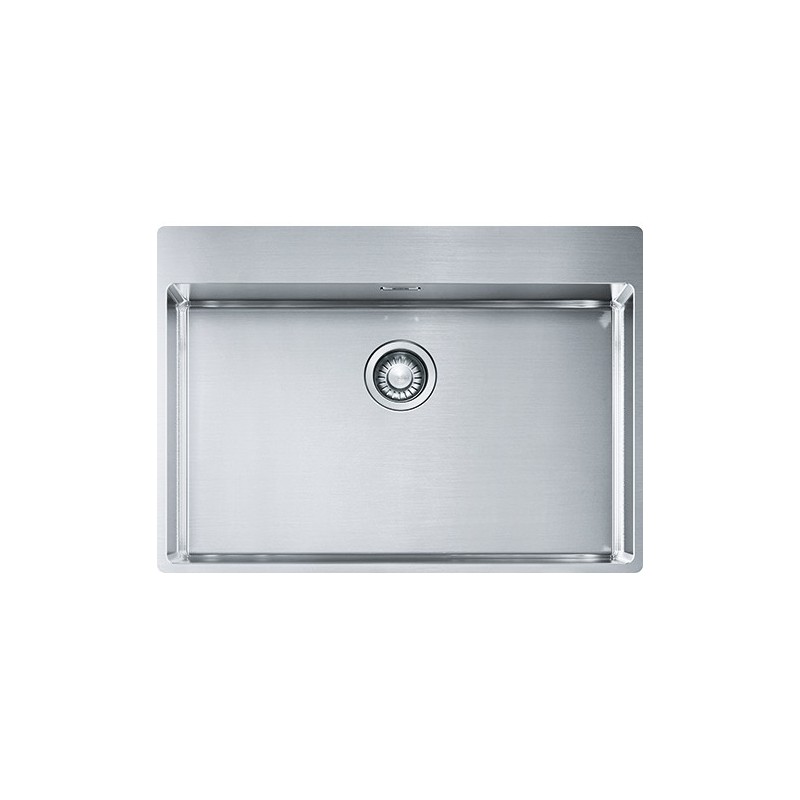  Franke: Fregadero empotrable semiempotrado/de encimera Franke Box de un solo seno BXX 210-68 TL 127.0378.049, 71,5 x 51 cm