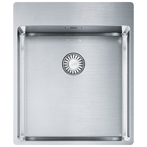 Franke: Fregadero empotrable Franke Box de un solo seno, semiempotrado/sobre encimera, BXX 210-40 TL 127.0369.288, 43 x 51 cm