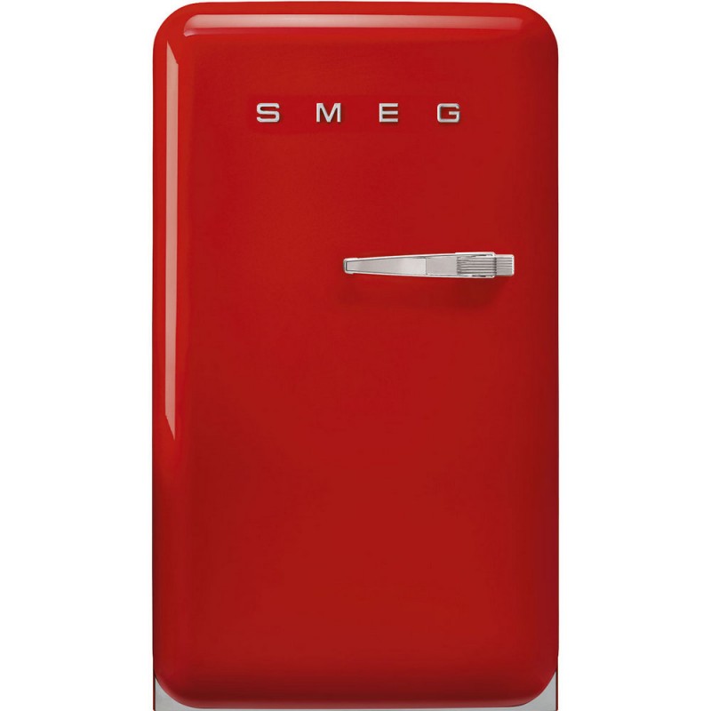FAB10LRD6 Frigorífico independiente Smeg FAB10LRD6 de 55 cm con una puerta y bisagra izquierda en acabado rojo