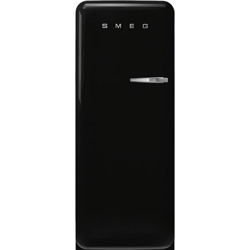 FAB28LBL6 Réfrigérateur Smeg FAB28LBL6 60 cm, pose libre, une porte, ouverture à gauche, finition noire