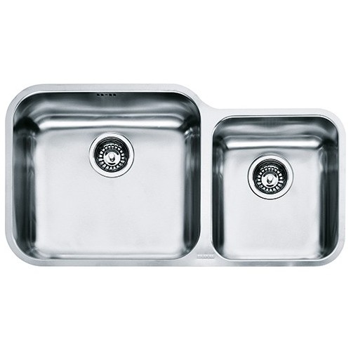Franke Sink two bowls Undermount Basins GAX 120 122.0021.447 satin stainless steel finish 78x40 cm