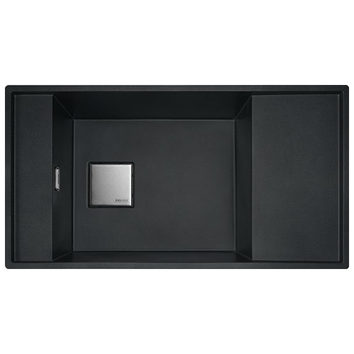 Évier Franke Fresno FSG 211-86 135.0649.483 à une cuve avec égouttoir, finition fragranite noire, 86 x 45,8 cm