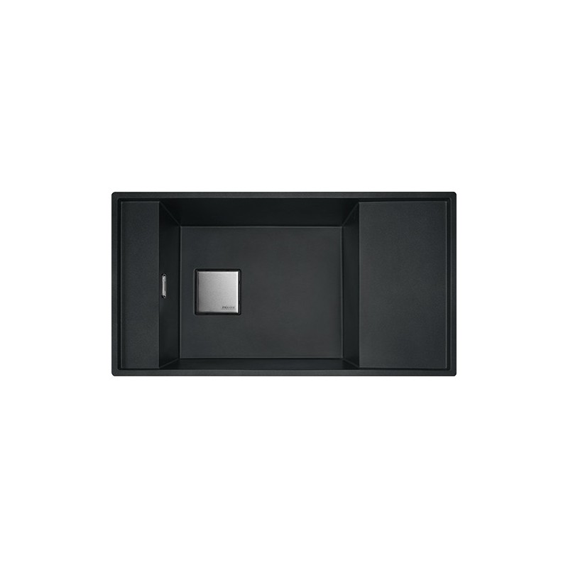  Évier Franke Fresno FSG 211-86 135.0649.483 à une cuve avec égouttoir, finition fragranite noire, 86 x 45,8 cm