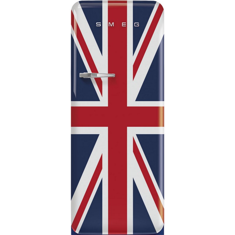 FAB28RDUJ6 Réfrigérateur Smeg FAB28RDUJ6 60 cm, pose libre, une porte, charnière à droite, finition Union Jack