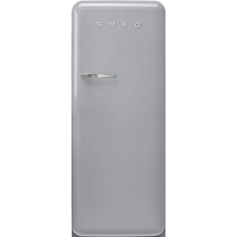 FAB28RSV6 Smeg FAB28RSV6 60cm freestanding single-door refrigerator with right hinges in silver finish