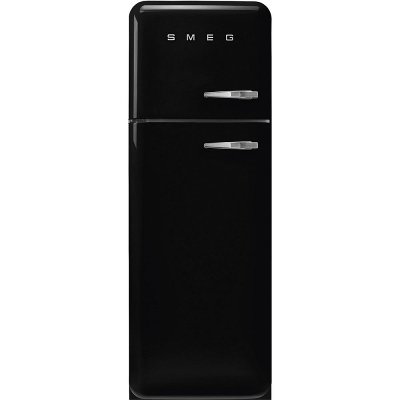 FAB30LBL6 Réfrigérateur Smeg FAB30LBL6 60 cm à double porte, pose libre, charnières à gauche, finition noire