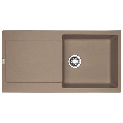Franke: Single bowl sink with drainer Maris MRG 611-L 114.0490.280 oyster fragranite finish 97x50 cm
