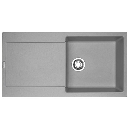 Franke: Évier à une cuve avec égouttoir Maris MRG 611-L 114.0066.570, finition Gris Pierre Fragranite, 97 x 50 cm