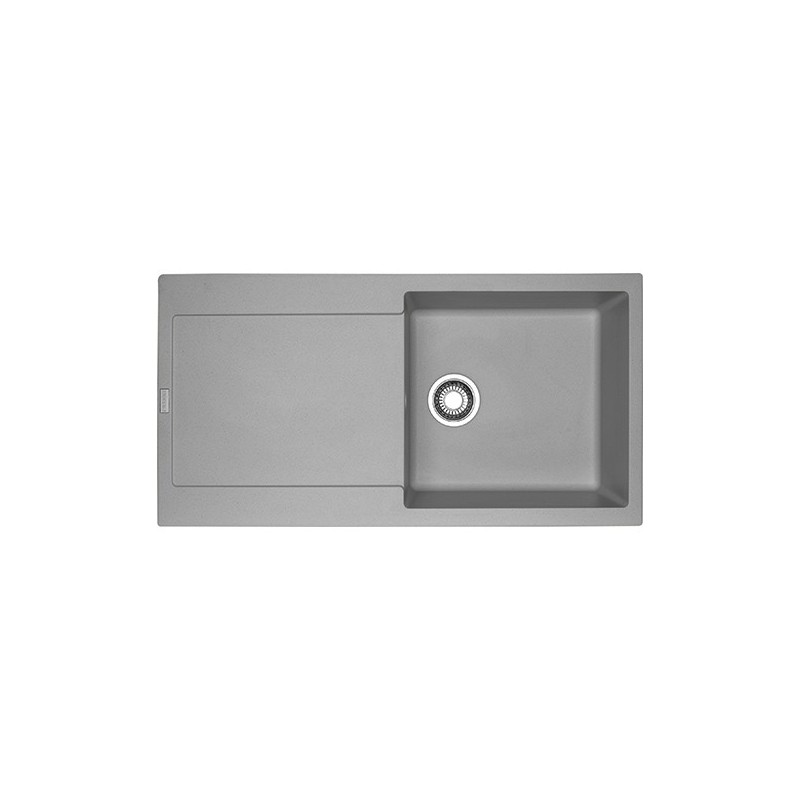  Franke: Évier à une cuve avec égouttoir Maris MRG 611-L 114.0066.570, finition Gris Pierre Fragranite, 97 x 50 cm