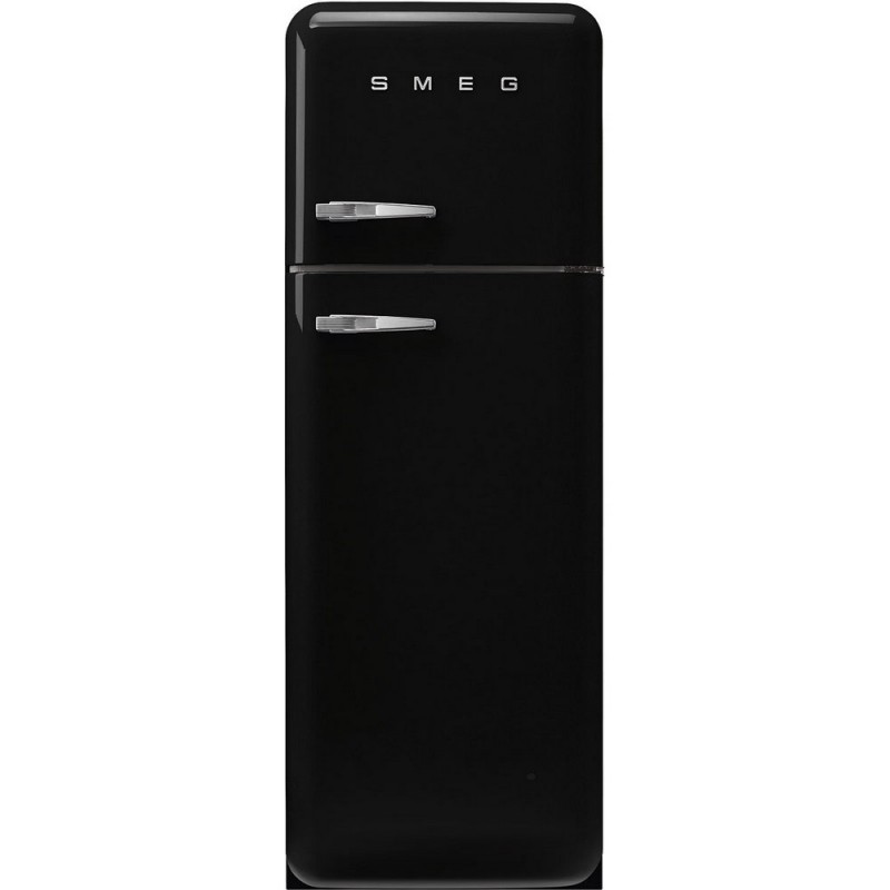 FAB30RBL6 Frigorífico independiente Smeg FAB30RBL6 de 60 cm con doble puerta y bisagras a la derecha en acabado negro