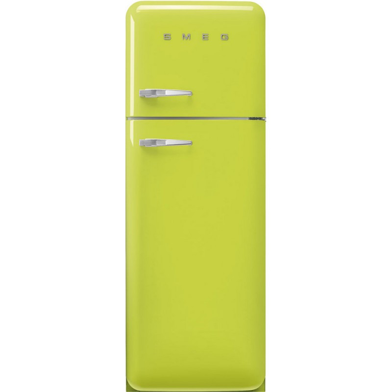 FAB30RLI6 Réfrigérateur Smeg FAB30RLI6 60 cm à double porte, pose libre, charnières à droite, finition vert citron