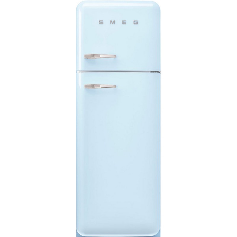FAB30RPB6 Smeg FAB30RPB6 60cm freestanding right-hinged double door refrigerator in light blue finish