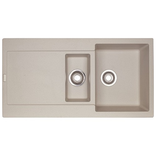 Franke: Évier simple avec cuve et égouttoir Maris MRG 651 114.0066.684 Sahara, finition Fragranite, 97x50 cm