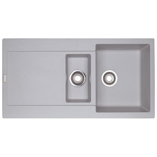 Franke Single bowl sink with tray and drainer Maris MRG 651 114.0150.193 aluminum fragrance finish 97x50 cm