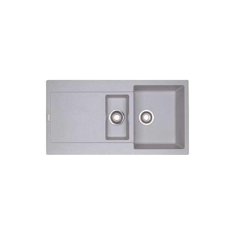  Franke: Maris MRG 651 114.0150.193 single bowl sink with drainer and bowl, 97x50 cm, fragranite finish, aluminium