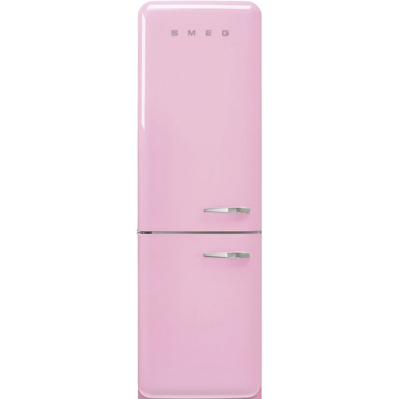 FAB32LPK6 Smeg FAB32LPK6 60cm freestanding left-hinged fridge freezer in pink finish