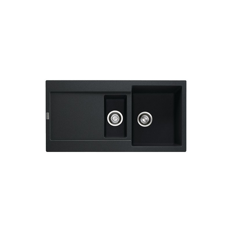  Franke: Évier à une cuve avec égouttoir Maris MRG 651 114.0157.500 noir fragranit 97x50 cm