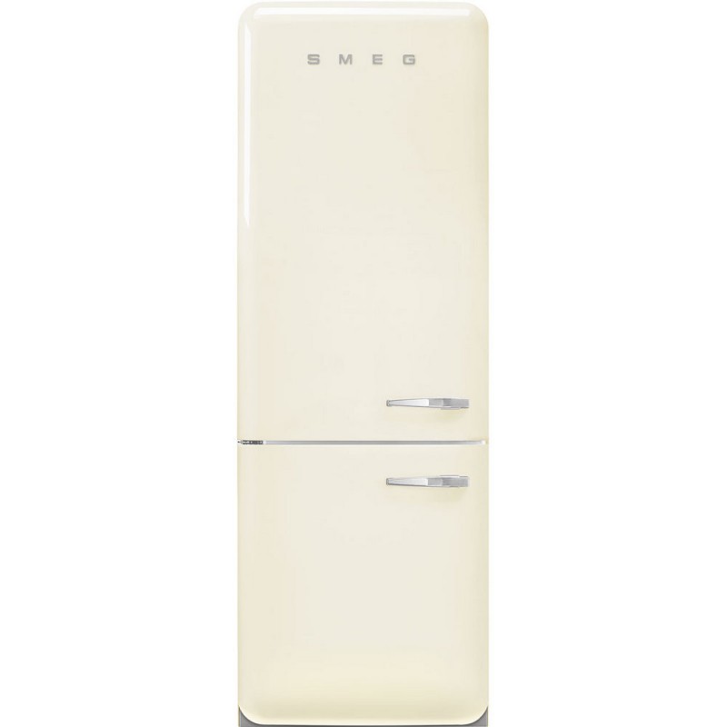 FAB38LCR6 Smeg FAB38LCR6 71cm freestanding left-hinged fridge freezer in cream finish