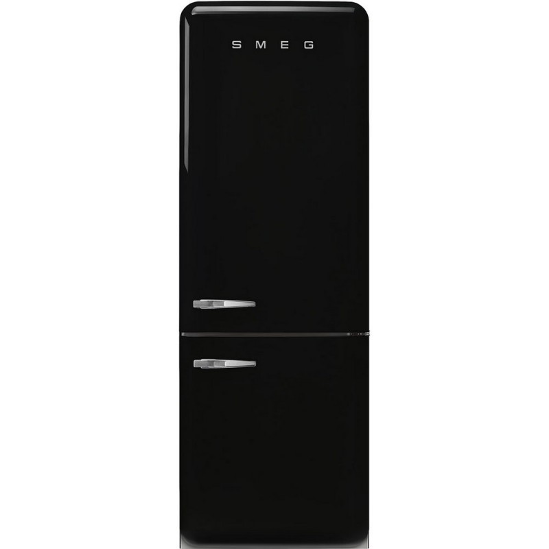 FAB38RBL6 Smeg FAB38RBL6 71cm freestanding right-hinged fridge freezer in black finish