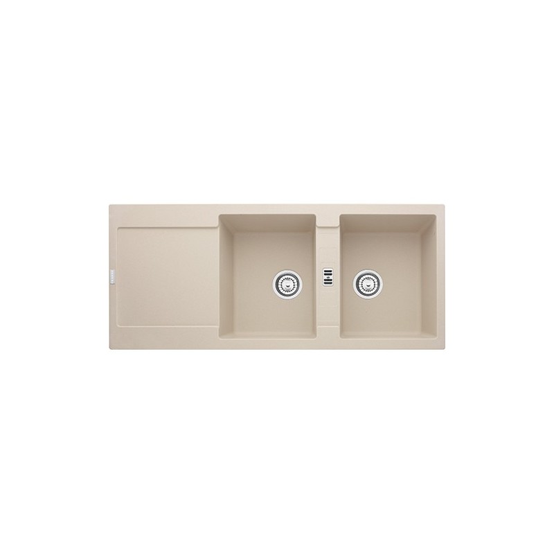  Franke: Maris MRG 621 114.0066.717 double bowl sink with drainer, Sahara Fragranite finish, 116x50 cm