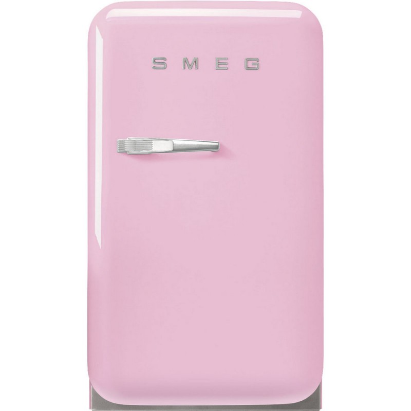 FAB5RPK6 Mini-réfrigérateur Smeg FAB5RPK6 40 cm, pose libre, une porte à charnière à droite, finition rose
