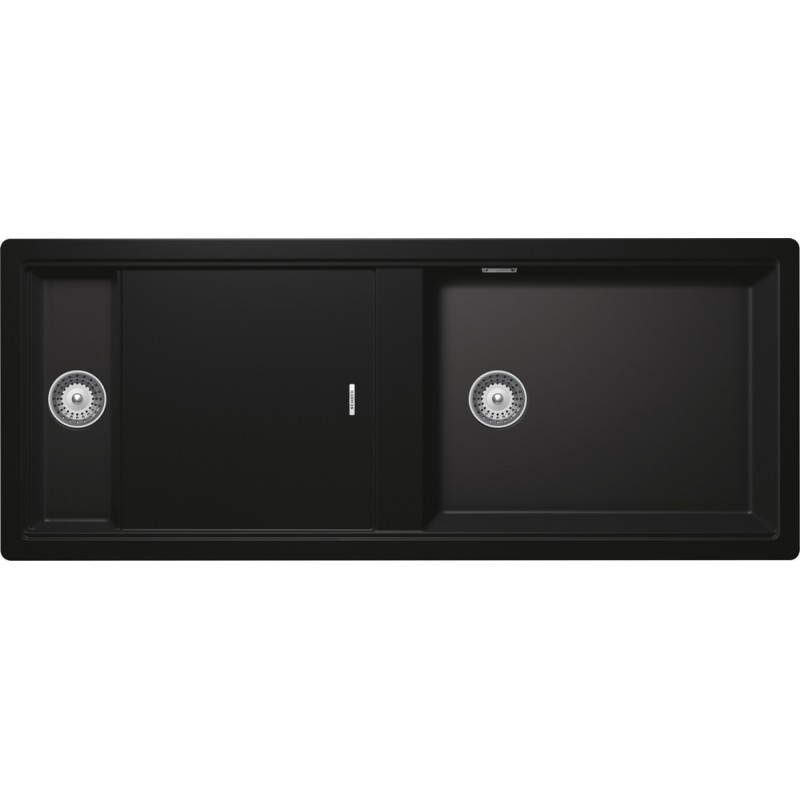 PRPD150A75 Fregadero Schock de un seno con lavabo y encimera PREPSTATION D150 PRPD150A75 acabado negro mate 114x46 cm