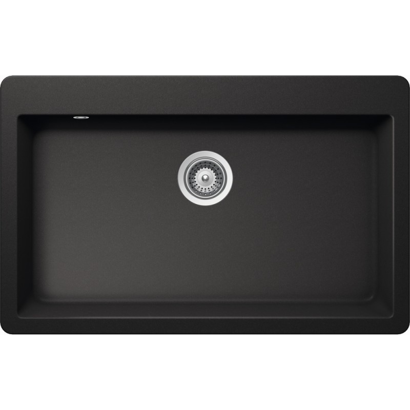 VITN100XLA13 Fregadero Schock VIRTUS N100XL VITN100XLA13 de un seno, 83,8x53 cm, acabado negro absoluto
