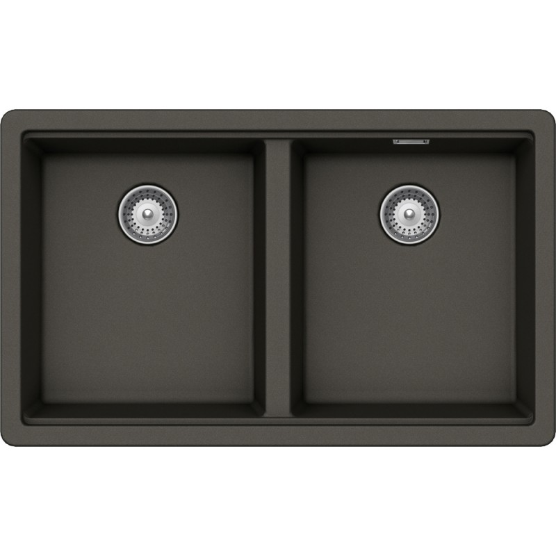 BYKN200A43 Fregadero de doble cubeta Schock BROOKLYN N200 BYKN200A43, acabado asfalto, 75x45,6 cm