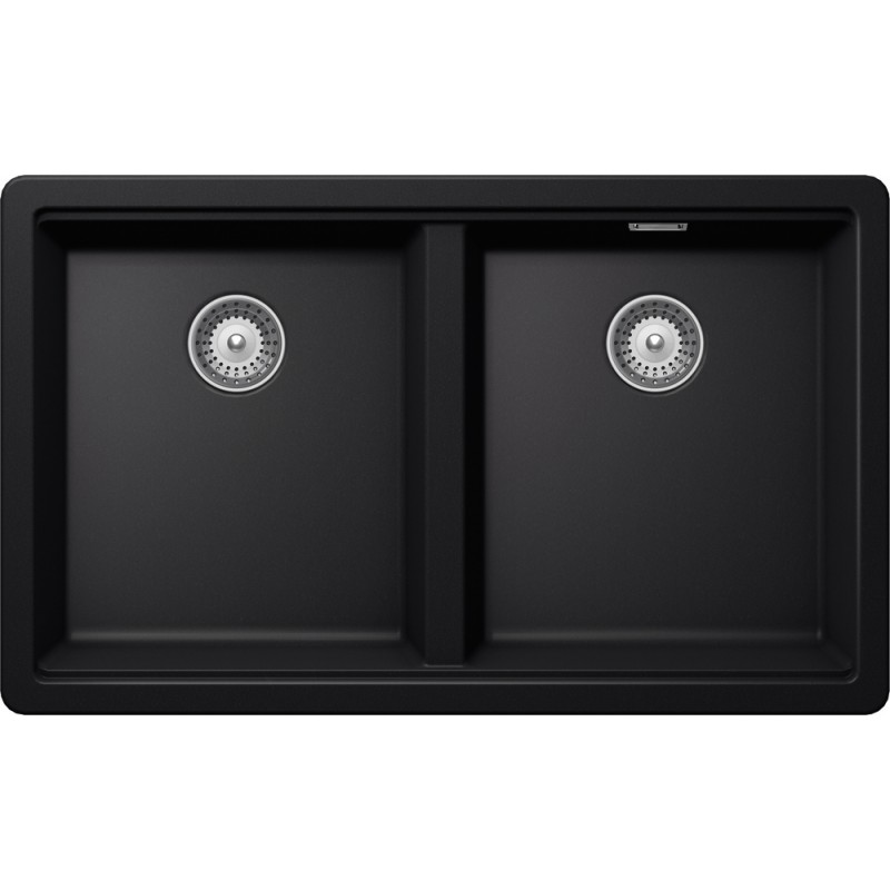 GALN200A84 Fregadero de doble cubeta Schock GALAXY N200 GALN200A84, acabado negro puro, 75x45,6 cm