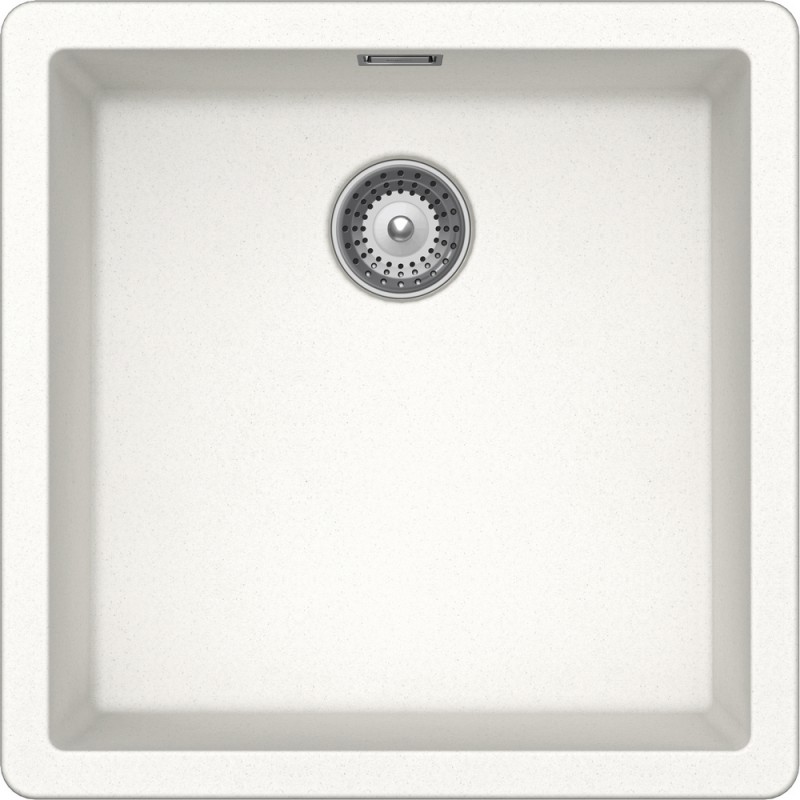 BYKN100U01 Fregadero Schock de un seno BROOKLYN N100U BYKN100U01 acabado blanco absoluto 43x43 cm