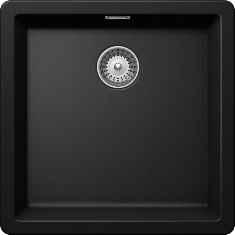 GALN100U84 Évier Schock GALAXY N100U GALN100U84 à une cuve, finition noir pur, 43 x 43 cm
